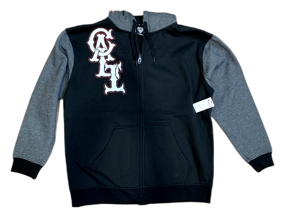 Fatal Cali Full-Zip Hoodie - Black/Grey - Men's XL