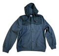 Fatal Quilted Yoke Hooded Fleece Jacket - Charcoal - Men's XXL