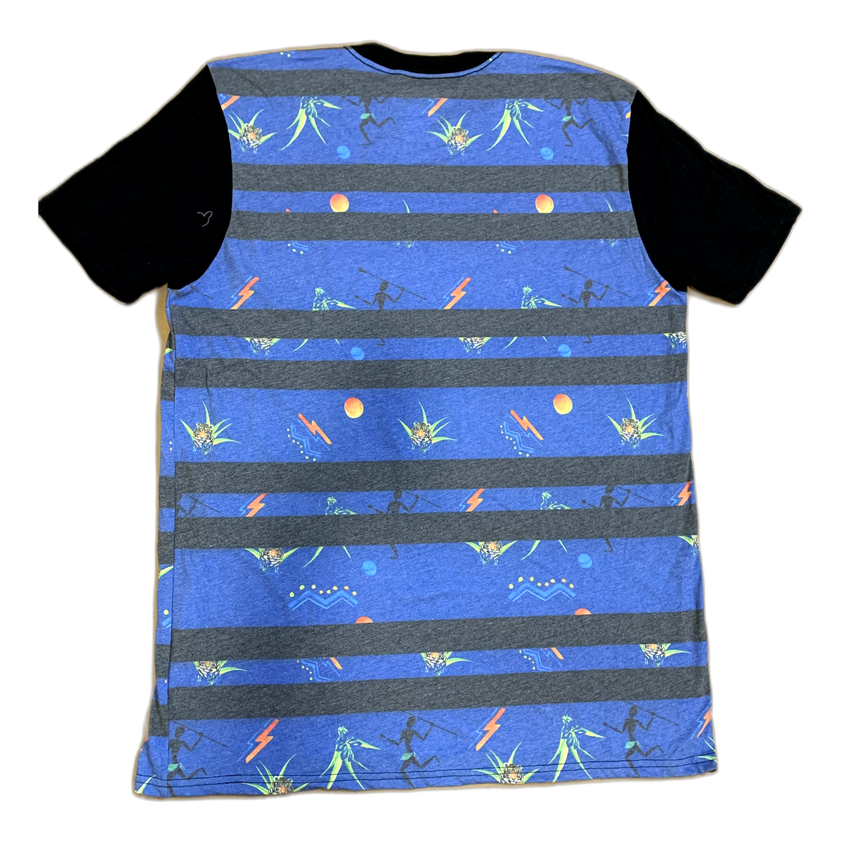 Fatal Bengal Striped Pocket Tee - Blue - Men's XL