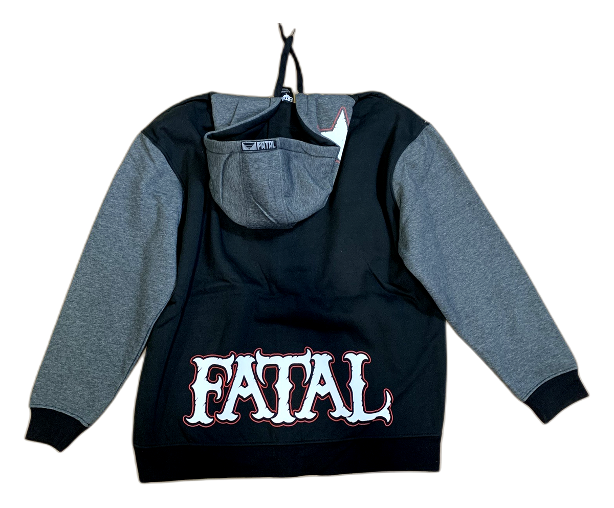 Fatal Cali Full-Zip Hoodie - Black/Grey - Men's XL