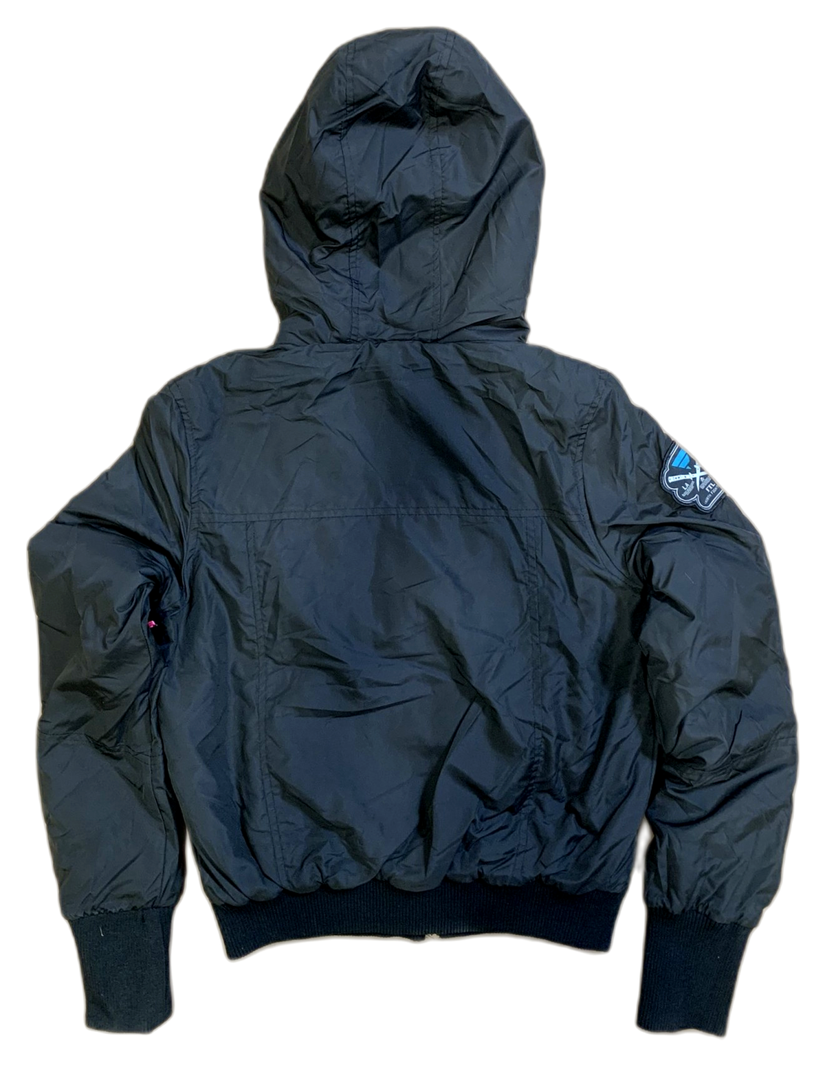 Fatal No Love Lost Hooded Bomber Jacket - Black with Faux Fur Lined Hood