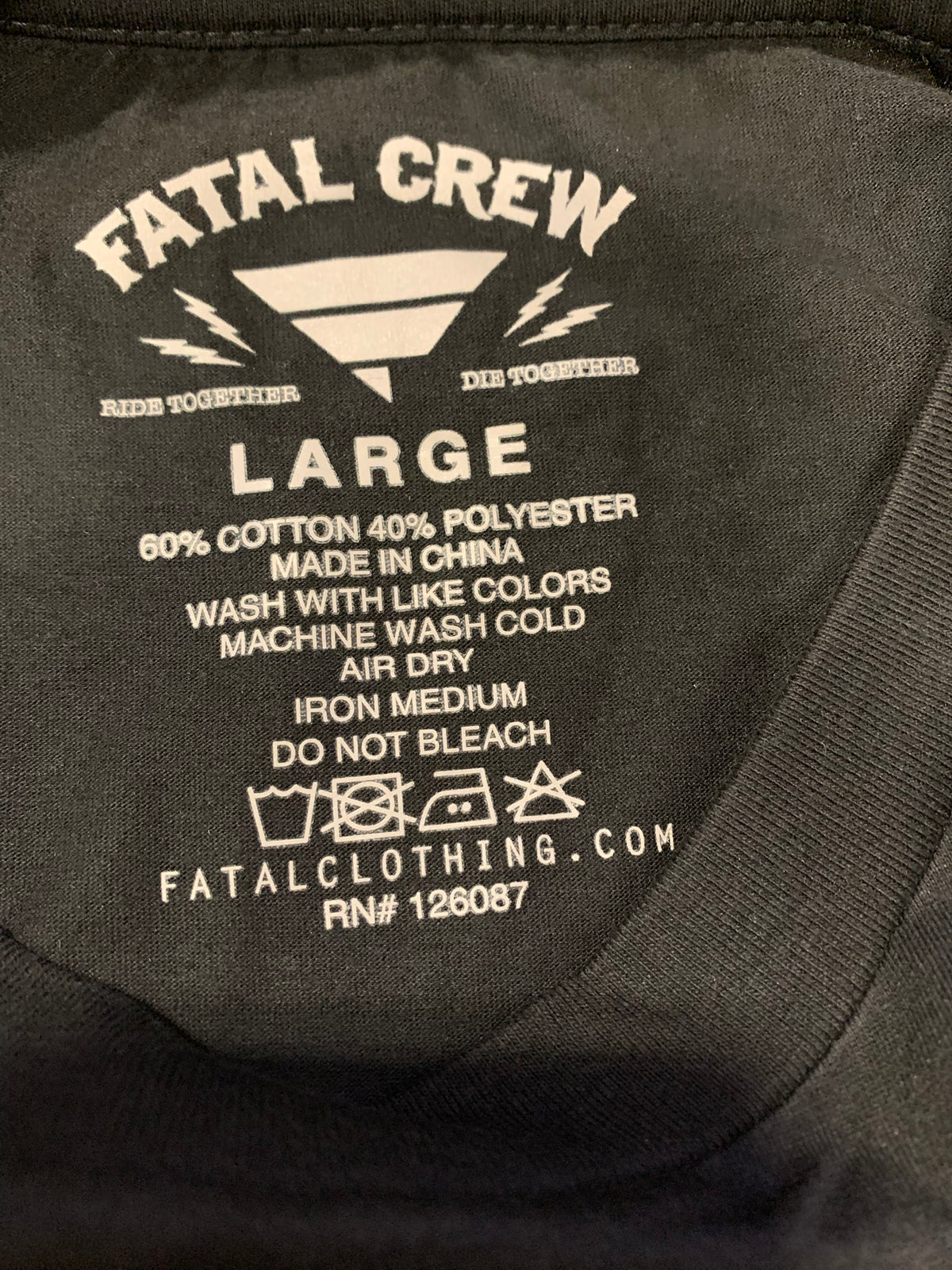 Fatal Crew USA Flag Pin-Up Girl Bomb Tee - Black - Men's L
