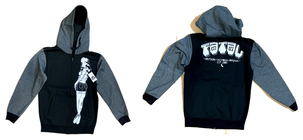 Fatal Side To Side Full-Zip Hoodie - Black/Grey - Men's S