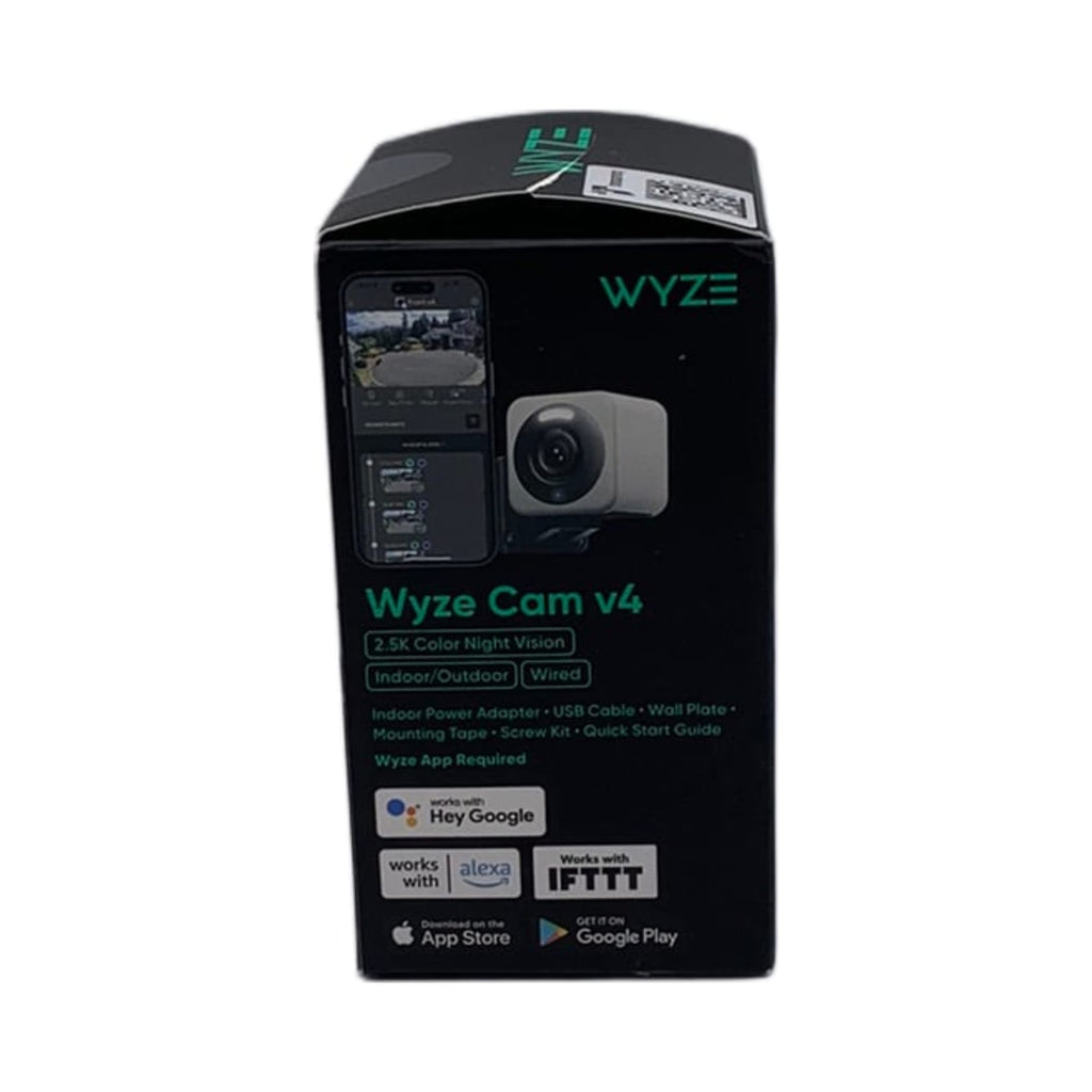 Wyze Cam v4 – 2.5K QHD Wi-Fi 6 Indoor/Outdoor Security Camera, Gray – WYZEC4 (New)