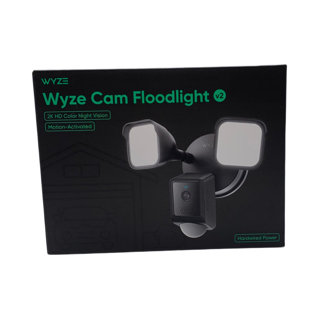 Wyze Cam Floodlight v2 – Motion-Activated Hardwired Floodlight Camera, Black – WYZECFL2BL (New)