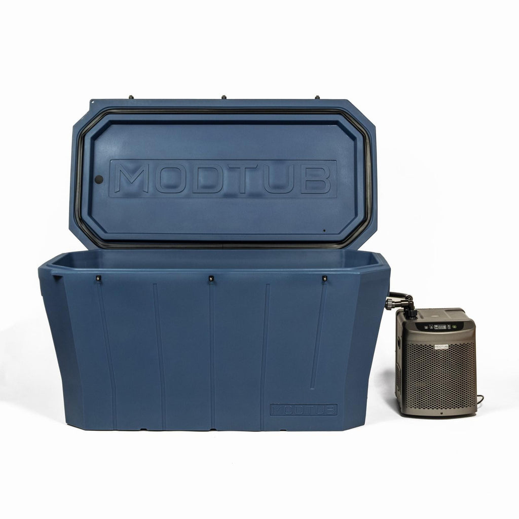ModTub 2.0 Cold Plunge Tub Only – Slate Blue – New in Box, Includes 2 Plugs