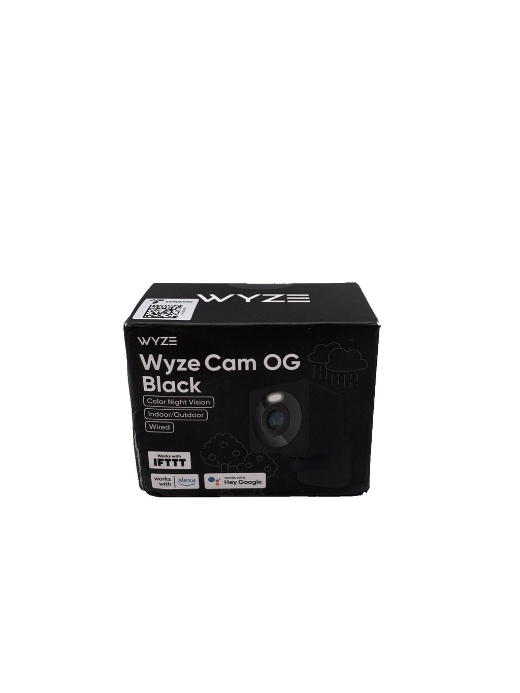 Wyze Cam OG – Wired Indoor/Outdoor 1080p Security Camera with Spotlight, Black (New)