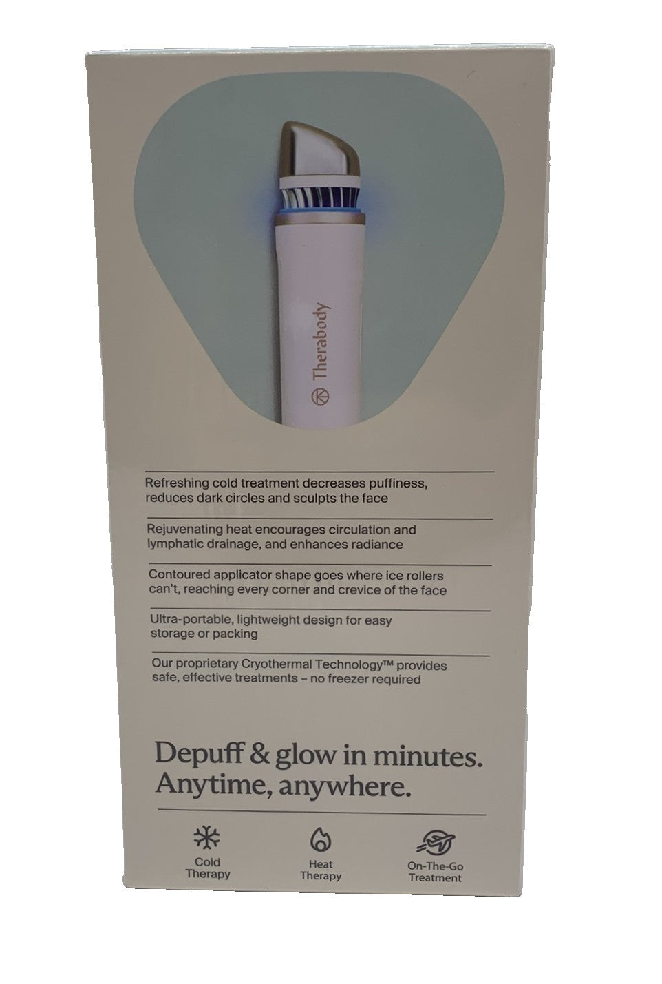 Therabody TheraFace Depuffing Wand – Cold & Heat Skincare Tool (New, Sealed)
