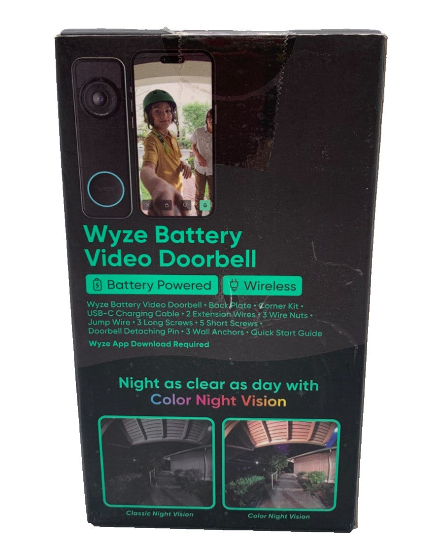 Wyze Battery Video Doorbell – Wire-Free Smart Doorbell Camera – view 2