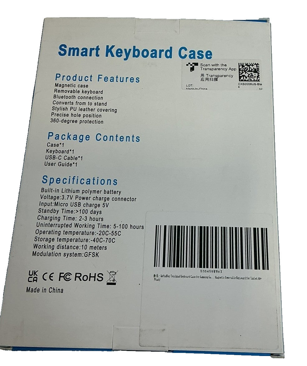 MePadKey Smart Keyboard Case for Samsung Galaxy Tab A8+ – Black