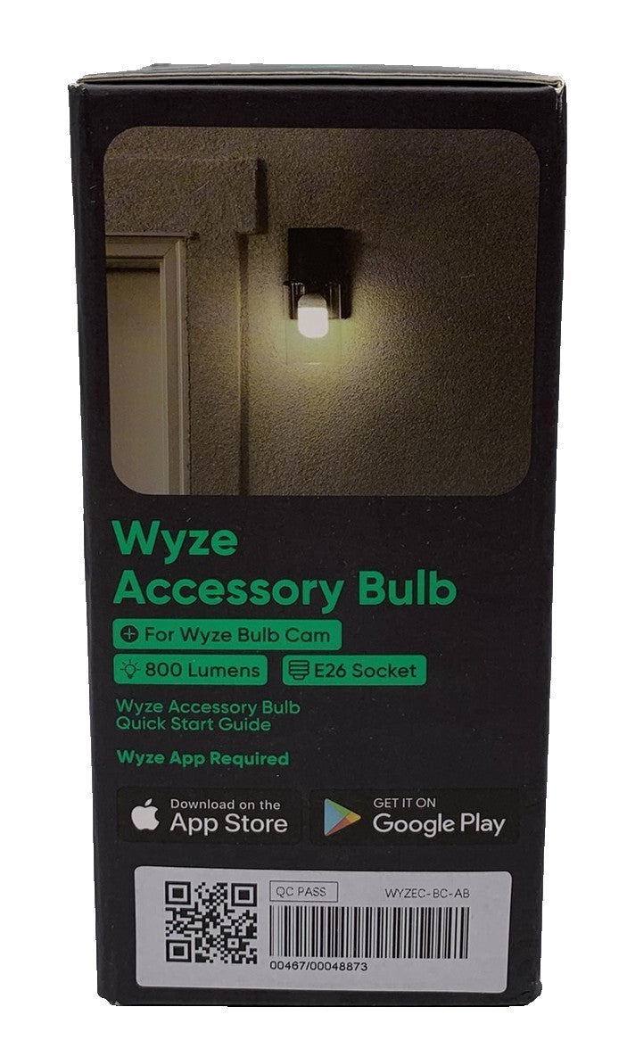 Wyze Accessory Bulb for Wyze Bulb Cam – E26, 800 Lumens (New, Sealed)
