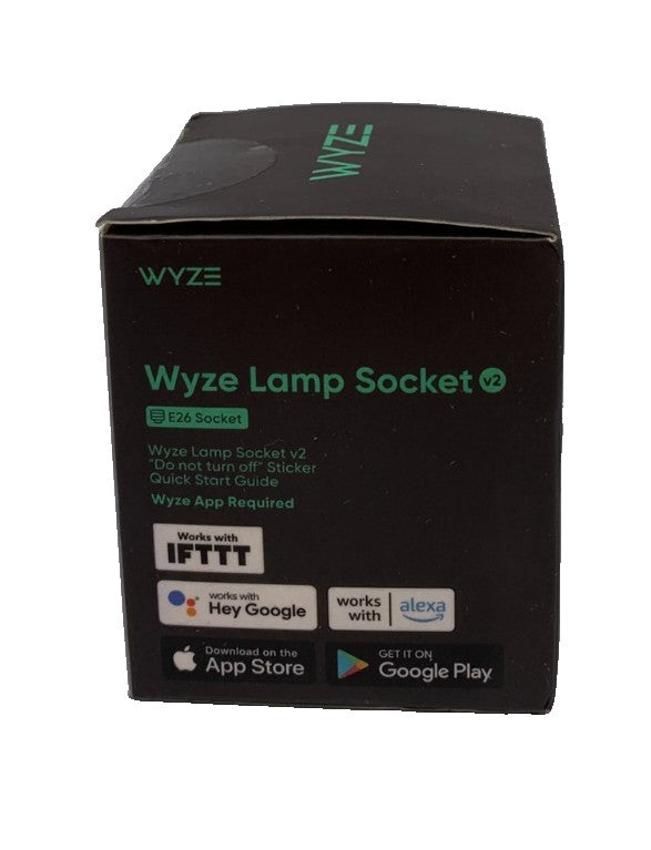 Wyze Lamp Socket v2 – Power Adapter for Cam v3 / v3 Pro / v4 / OG / Pan, White (New)