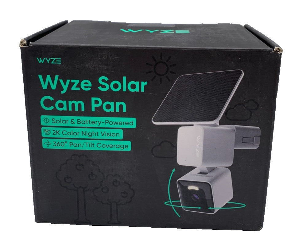 Wyze Solar Cam Pan 2K – Wi-Fi Solar/Battery Pan & Tilt Camera, Color Night Vision (New)